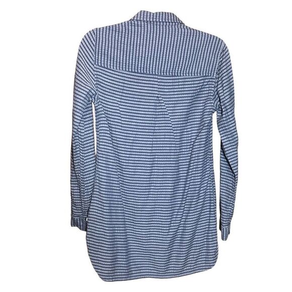 Toad & Co Mixologist Tunic Top Striped Organic Cotton Size Sz XS lagenlook minim - Picture 2 of 8